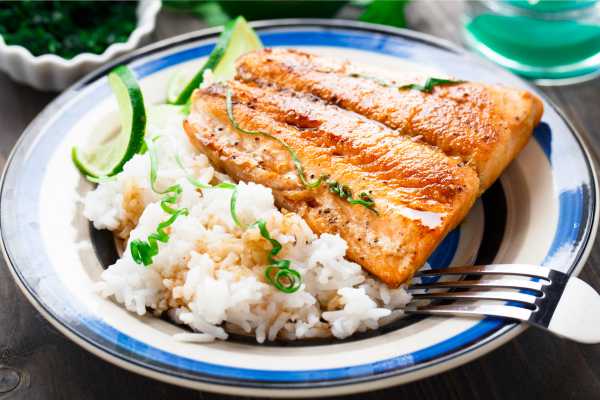 nasi dan salmon