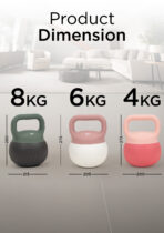 BODIMAX SILICONE KETTLEBELL 8kg / Soft Kettlebell / Dumbbell Lembut / Kettlebell Pasir / Tidak Mudah Bau - Image 4