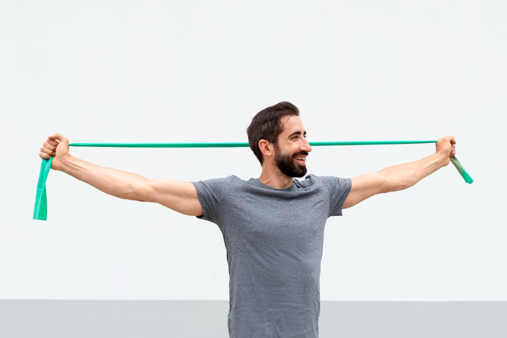 resistance band untuk otot bahu